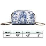 Catholight Sacred Serenity Virgin Mary Leather Crossbody Bag