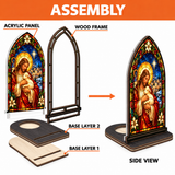 Catholight Good Shepherd Christmas Glow Candle Holder
