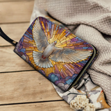 Catholight Holy Dove Radiance - Leather Wallet Purse