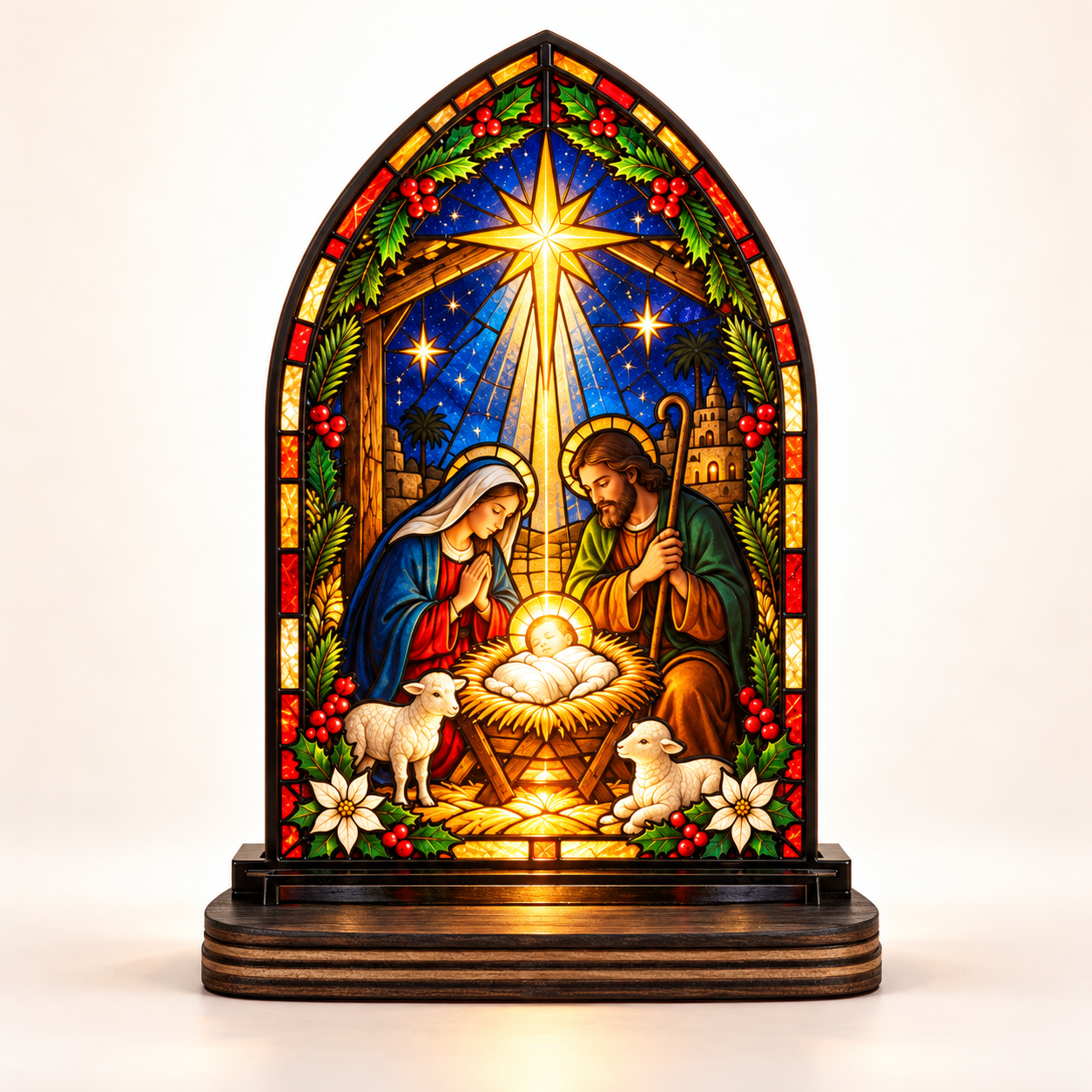 Catholight Nativity Star of Bethlehem Glow Candle Holder