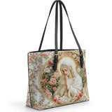 Catholight Virgin Mary's Grace Leather Tote Bag