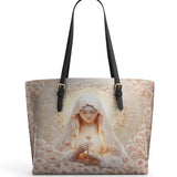 Catholight Eucharistic Grace Leather Tote Bag