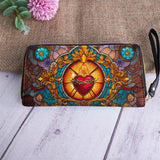 Catholight Eternal Flame Of Love Leather Wallet Purse