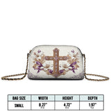 Catholight Faith & Florals Leather Crossbody Bag