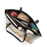 Catholight The Crescent of Serenity Leather Tote Bag