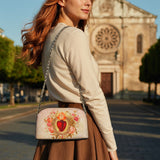 Catholight Sacred Heart of Grace Leather Crossbody Bag