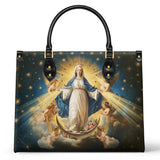 Catholight Borsa in Pelle Regina del Cielo