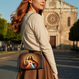 Catholight A Testament of Grace and Compassion Leather Crossbody Bag