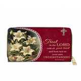 Catholight  Lilies of Faith Leather Wallet Purse