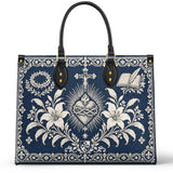 Catholight St. Catherine of Siena Sacred Heart & Lilies Leather Bag