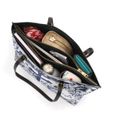 Catholight The Cross Amidst Blooming Faith Leather Tote Bag