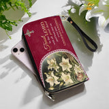 Catholight  Lilies of Faith Leather Wallet Purse