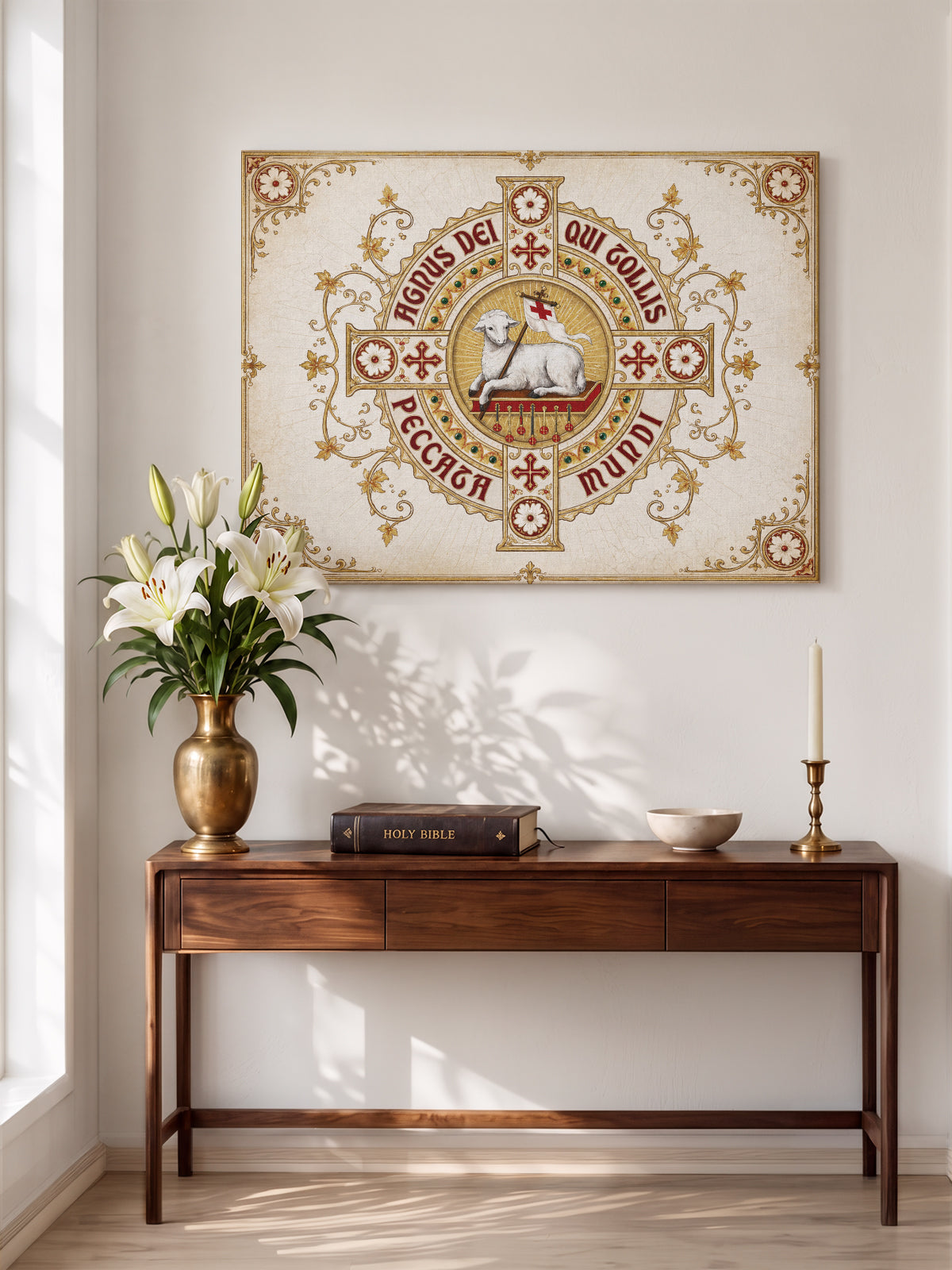 Catholight Agnus Dei Canvas Wall Art