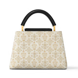 Catholight The Ave Maria Pattern Leather Satchel Bag