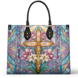 Catholight Floral Cross Radiance Leather Bag