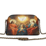 Catholight Coronation Of Mary Leather Crossbody Bag