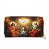 Catholight  Coronation Of Mary Leather Wallet Purse
