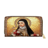 Catholight  The Little Flower of Grace - Leather Wallet Purse