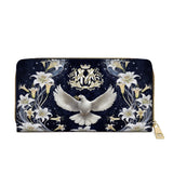 Catholight  The Holy Spirit and Lily Devotional - Leather Wallet Purse