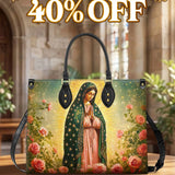 Catholight  Roses of Guadalupe Leather Bag