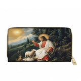 Catholight  The Divine Shepherd's Grace Leather Wallet Purse