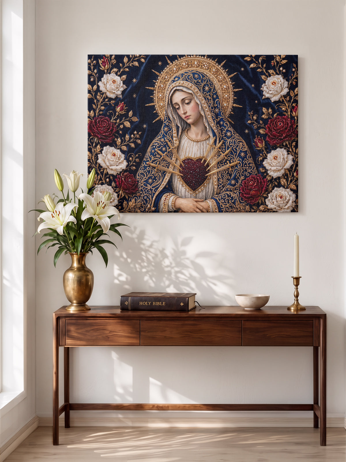 Catholight Sorrowful Grace Canvas Wall Art