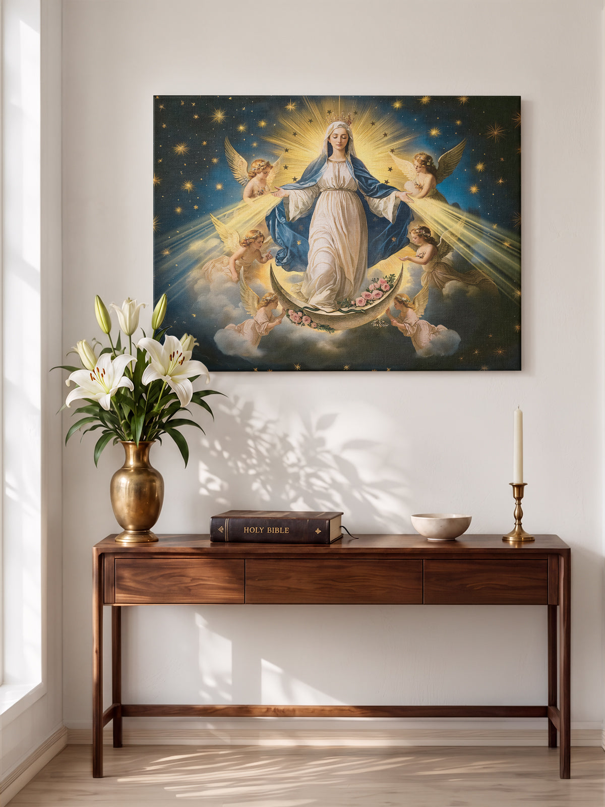 Catholight The Queen of Heaven Canvas Wall Art