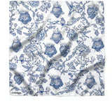 Catholight Sacred Elegance: Blue and White Devotion Square Scarf