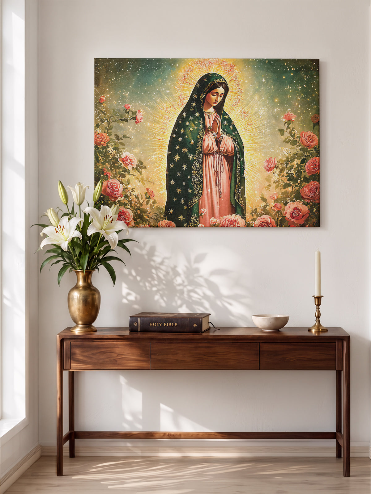 Catholight Roses of Guadalupe Canvas Wall Art