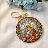 Catholight Halo Of Roses Keychain