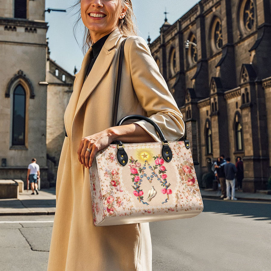 Catholight  Roses of the Rosary Leather Bag