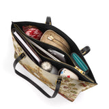 Catholight Eucharistic Bloom Leather Tote Bag