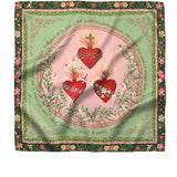 Catholight Holy Family Hearts Square Scarf