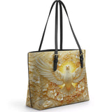 Catholight Wings of Serenity Leather Tote Bag