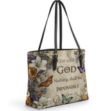Catholight Faithful Blossom Leather Tote Bag