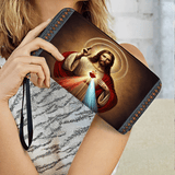 Catholight  A Testament of Grace and Compassion - Leather Wallet Purse