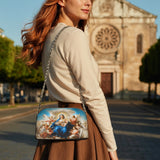 Catholight Divine Ascension: The Heavenly Embrace Leather Crossbody Bag