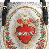 Catholight Immaculate Heart of Mary Elegance Leather Tote Bag