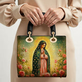 Catholight Roses of Guadalupe Lady Leather Bag