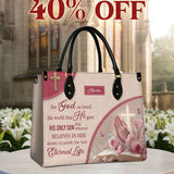 Catholight For God So Loved the World Personalized Leather Bag