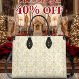 Catholight  The Ave Maria Pattern Leather Bag