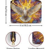 Catholight Holy Dove Radiance Leather Rosary Pouch
