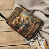Catholight  Christ and Mary Magdalene Leather Wallet Purse