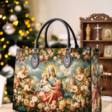 Catholight  Halo Of Roses Leather Bag
