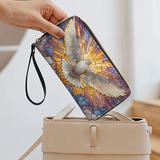 Catholight Holy Dove Radiance - Leather Wallet Purse