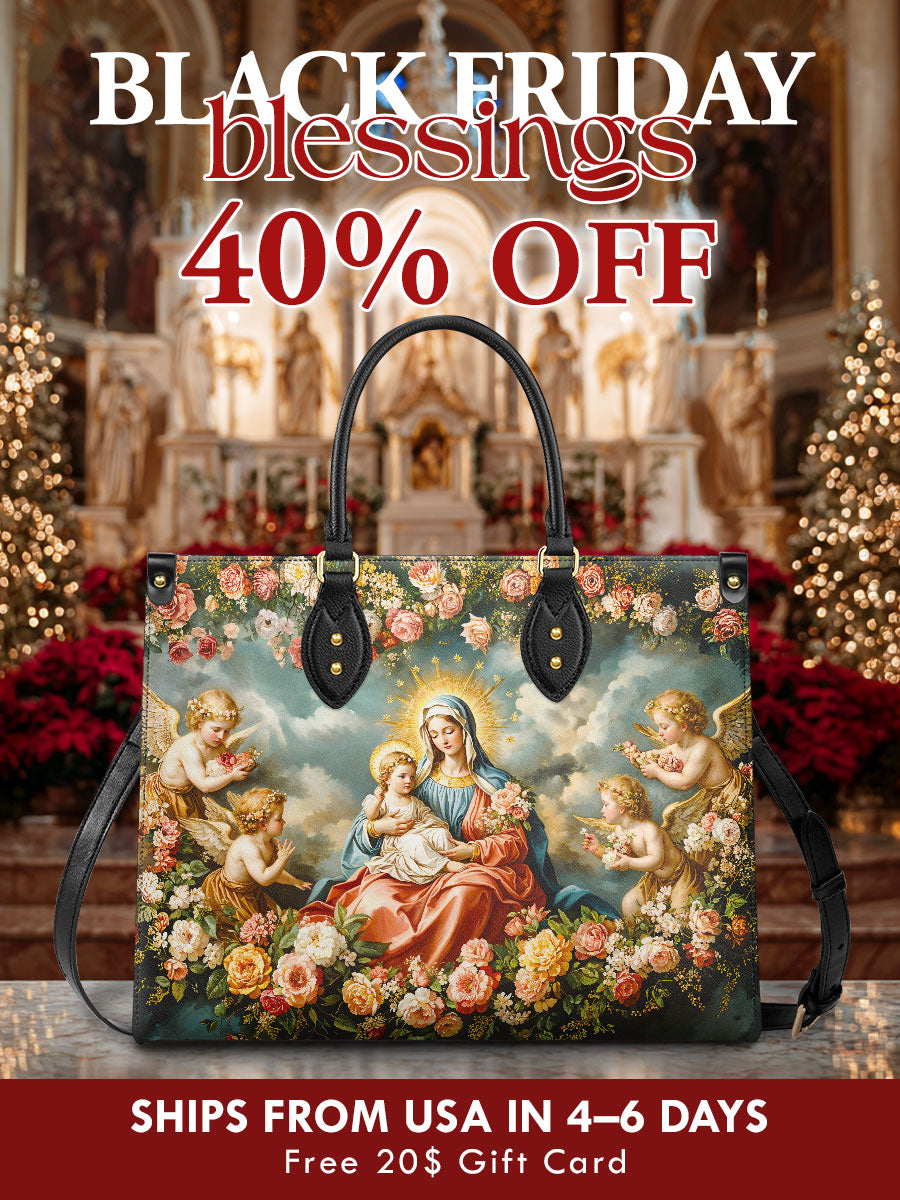 Borsa in pelle Catholight Halo Of Roses