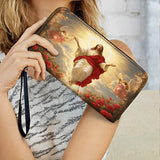 Catholight  Glorious Ascension Christ Rising in Majesty - Leather Wallet Purse