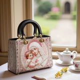 Catholight Sacred Serenity: The Madonna’s Tender Embrace Lady Leather Bag