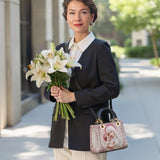 Catholight Sacred Serenity: The Madonna’s Tender Embrace Lady Leather Bag