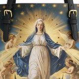Catholight The Queen of Heaven Leather Tote Bag